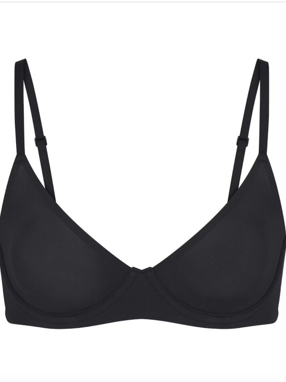 SKIMS Fits Everybody Unlined Demi Bra Onyx 36C